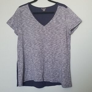 Eddie Bauer mixed media short sleeve top XL